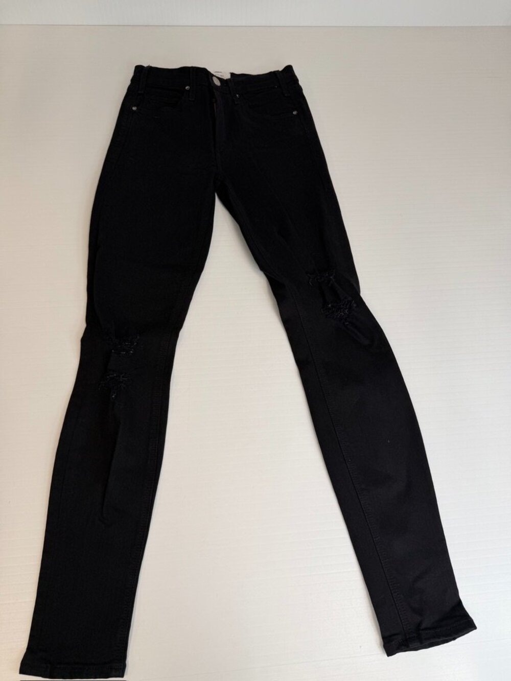 McGuire Jean Women 25 Skinny Distress 24x28.5 Denim USA Holiday Work Party Nw